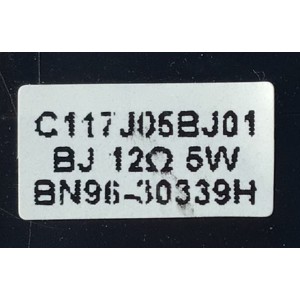 KIT DE BOCINA SPARA TV SAMSUNG ( 2 PZ ) / NUMERO DE PARTE BN96-30339H / BJ 12Ω 5W / BN9630339H / 30339H / C117J05BJ01 / PANEL V236BJ1-LE2 REV.C7 / UN24M4500AFXZA WA01